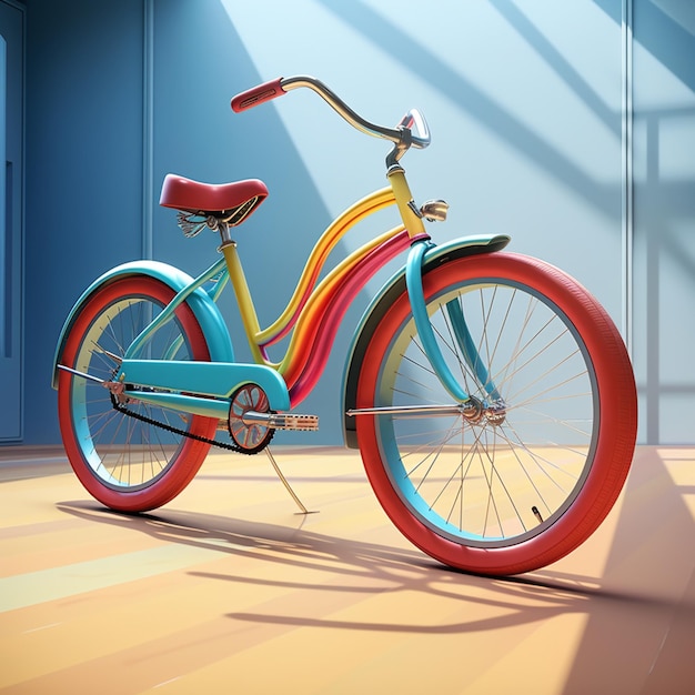 3d bicycle outdoors