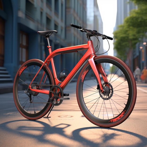 3d bicycle outdoors