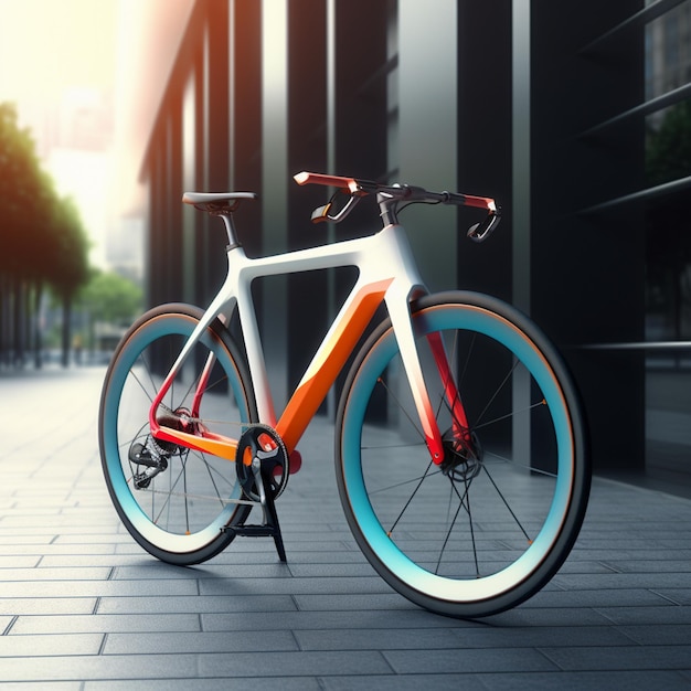 3d bicycle outdoors