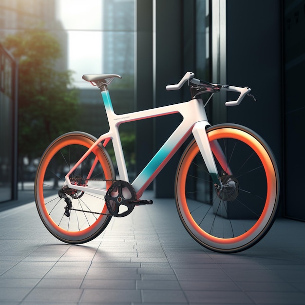 3d bicycle outdoors