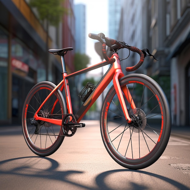 3d bicycle outdoors