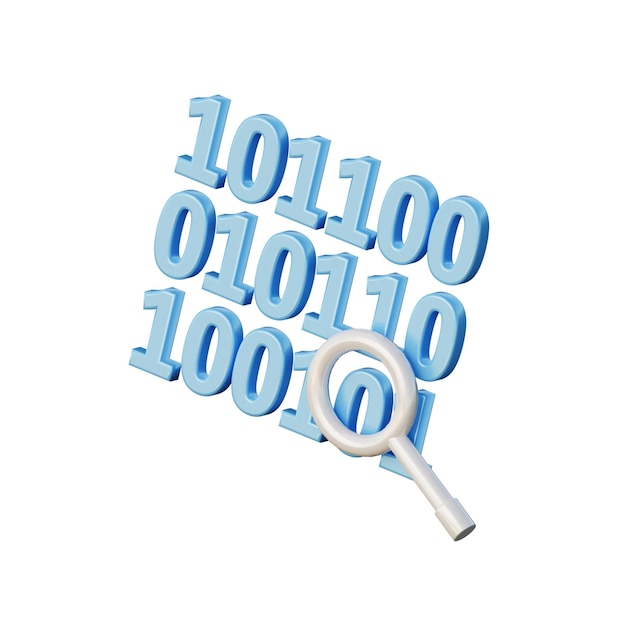 Premium Photo | 3d binary code illustration