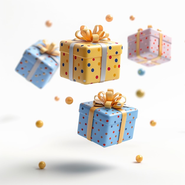 3D Birthday Gift Boxes