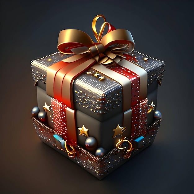 3d Birthday Icon With Presents AI Generative