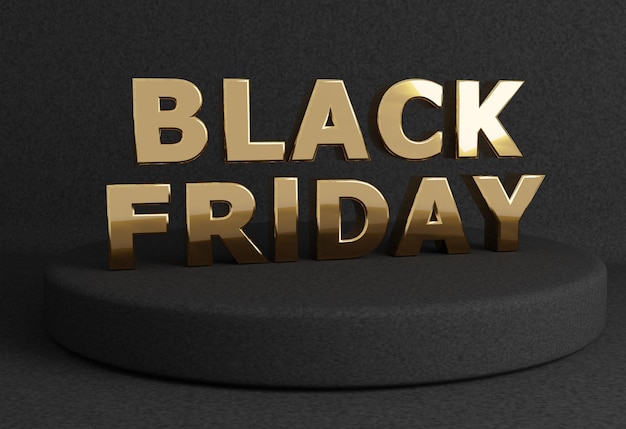 3D Black Friday-concept met ballonnen