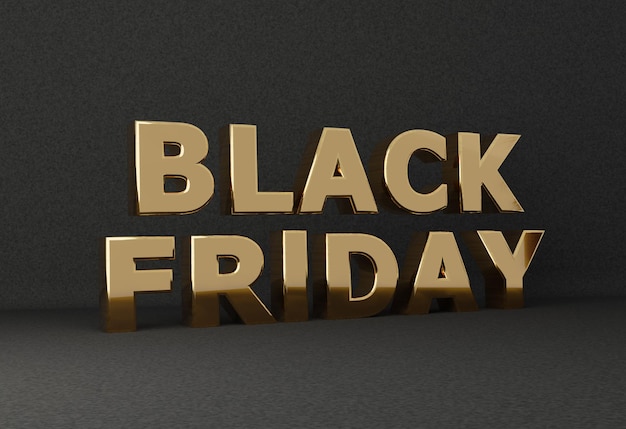 Foto concetto di black friday 3d con palloncini