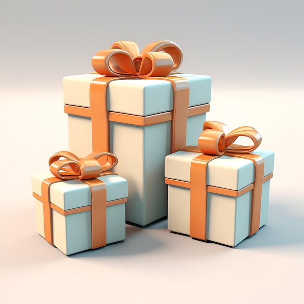 3d black friday gift boxes