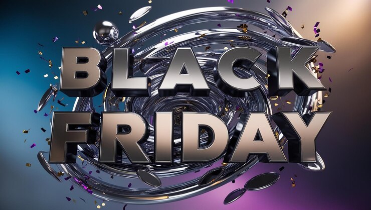 Photo 3d black friday text effect