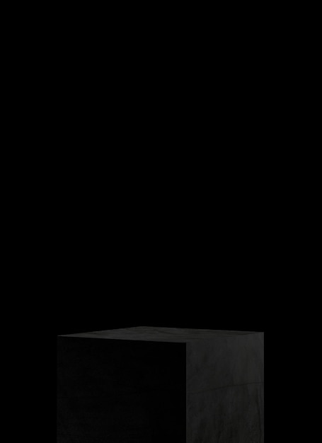 Photo 3d black geometric stage podium dark background
