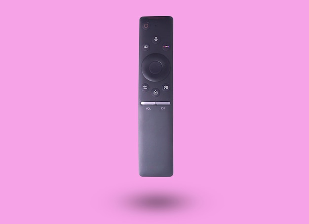 Photo 3d black smart tv remote controller isolated