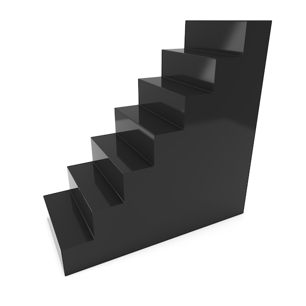 Фото 3d черная лестница