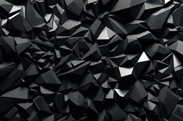 3d black stone wall background