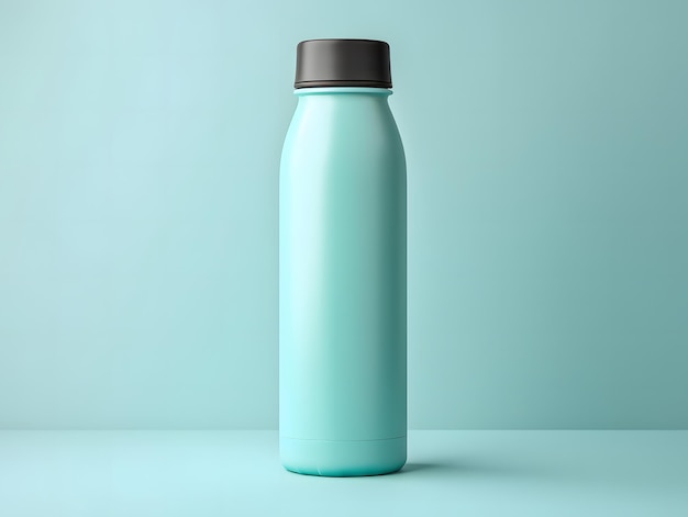 Photo 3d blank water bottle mockup