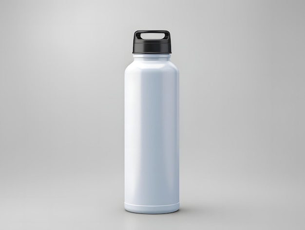 Photo 3d blank water bottle mockup