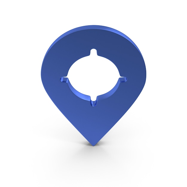 Foto 3d blauwe kaart wijzer locatie kaart icoon blauwe textuur blauwe locatie pin of navigatie weblocatie