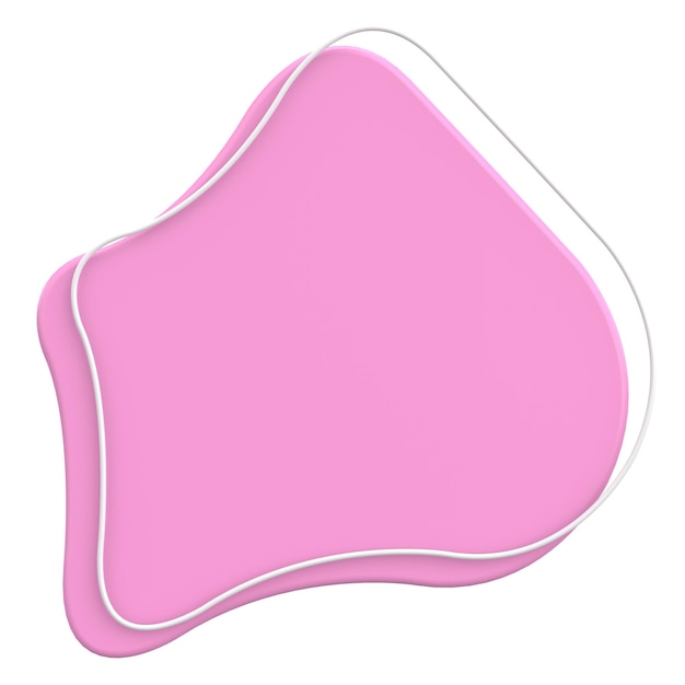 3D Blob Abstract Text Box 3D-illustratie