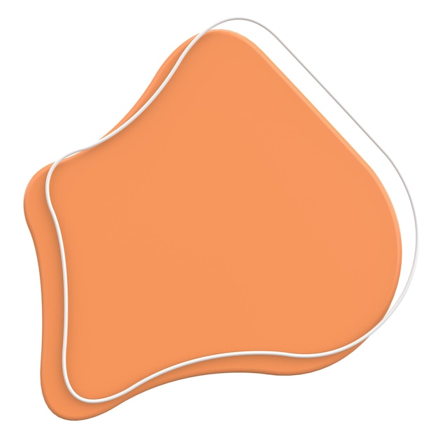 3D Blob アブストラクトテキストボックス 3Dイラスト