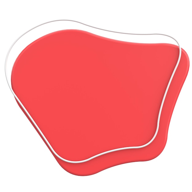 3D Blob Abstract テキストボックス 3Dイラスト