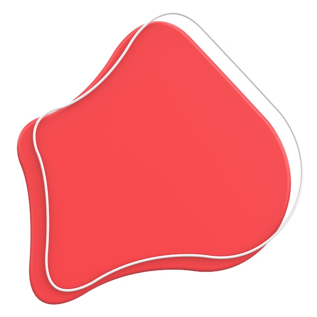 3D Blob Abstract テキストボックス 3Dイラスト