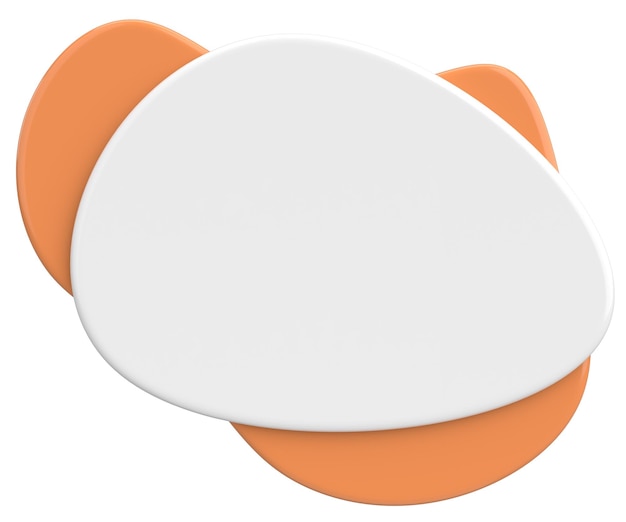 3D blob Text box 3D illustration