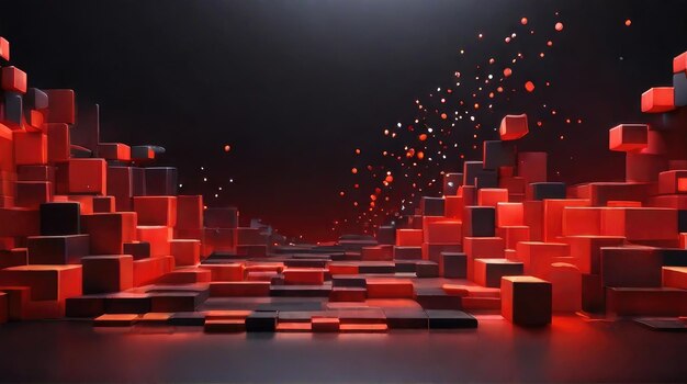 3d blocks background