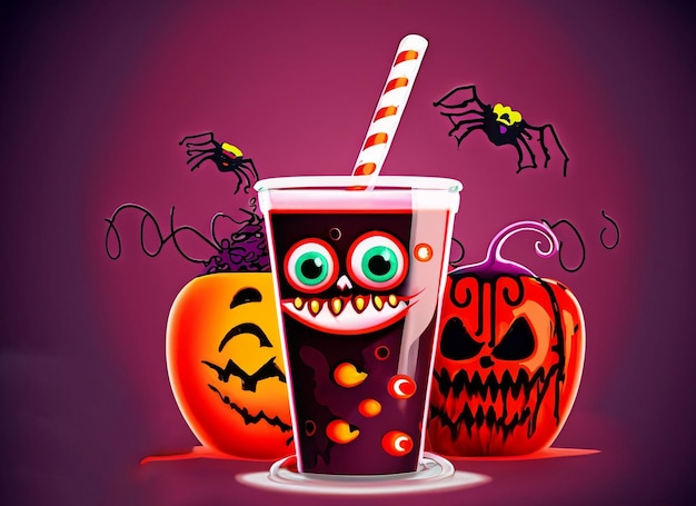Photo 3d blood juice concept halloween