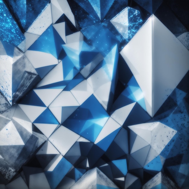Фото 3d синий и светло-серый геометрический абстрактный