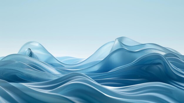 3D Blue Ocean Shapes