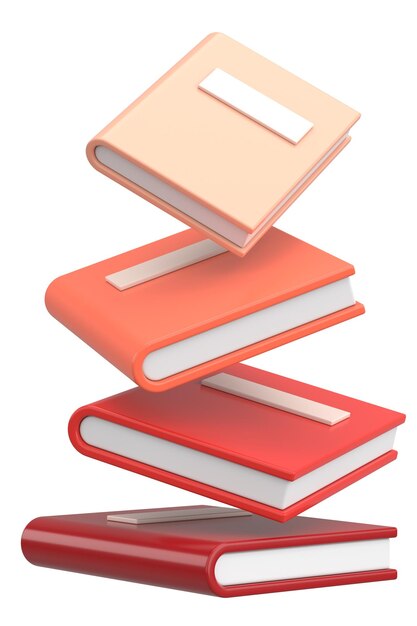 3D Book Book Stack 3D illustration