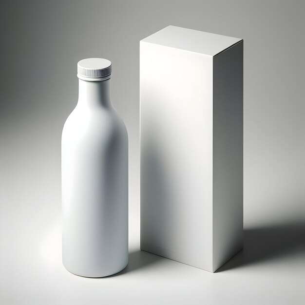 Photo 3d bottle minimalist mockup