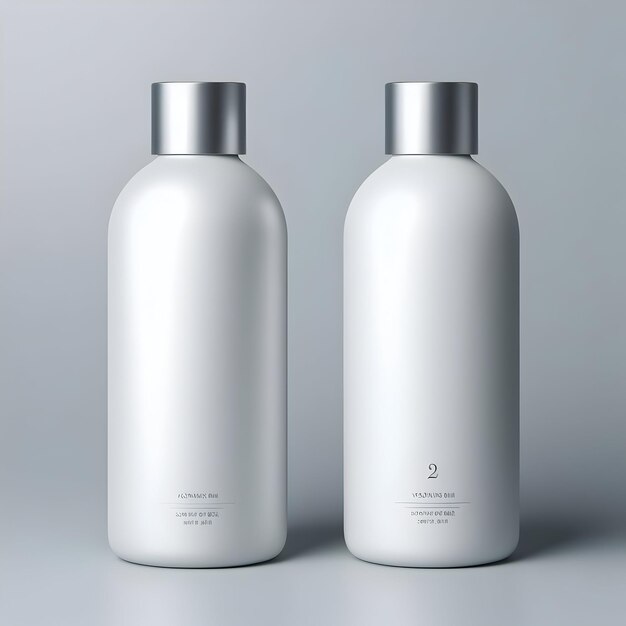 Photo 3d bottle minimalist mockup