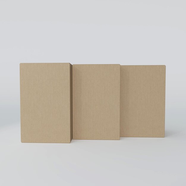 写真 3dボックス 製品モックアッププレゼンテーションの3dレンダリング画像