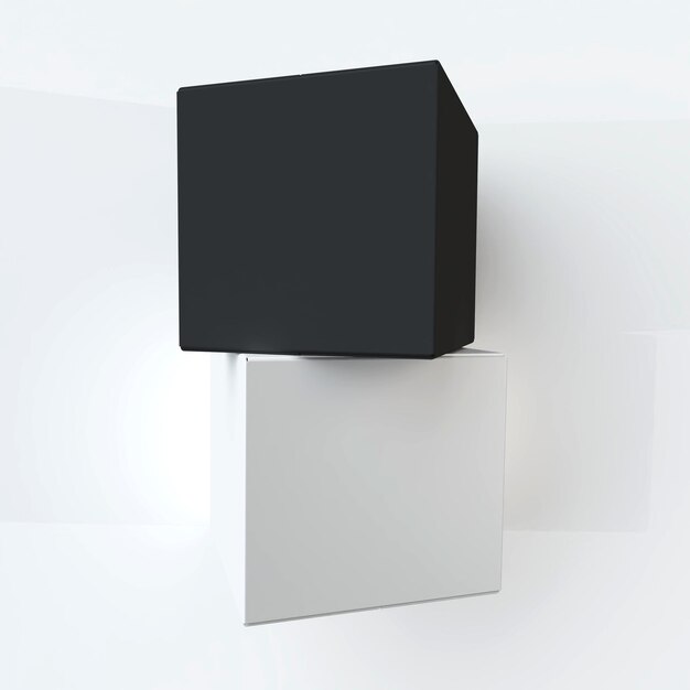 3D Box 3D Rendering Image voor product mockup presentaties