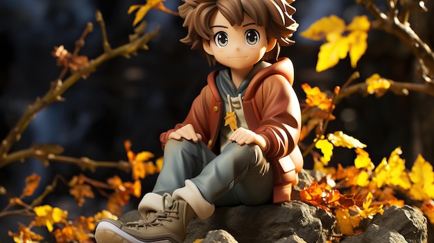 3d boy character 3d chibi anime chibi character 3d chibi cute kid animation