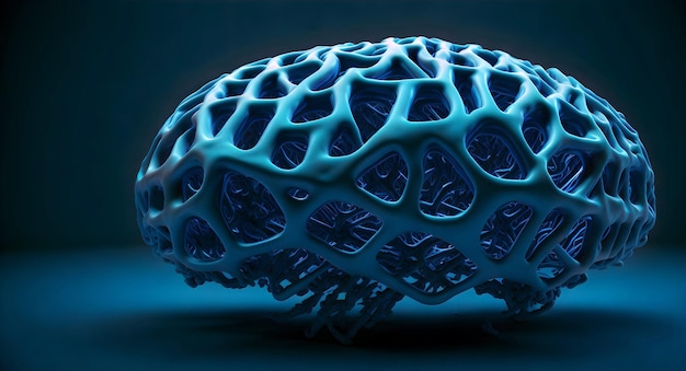 3D brain with DNA style