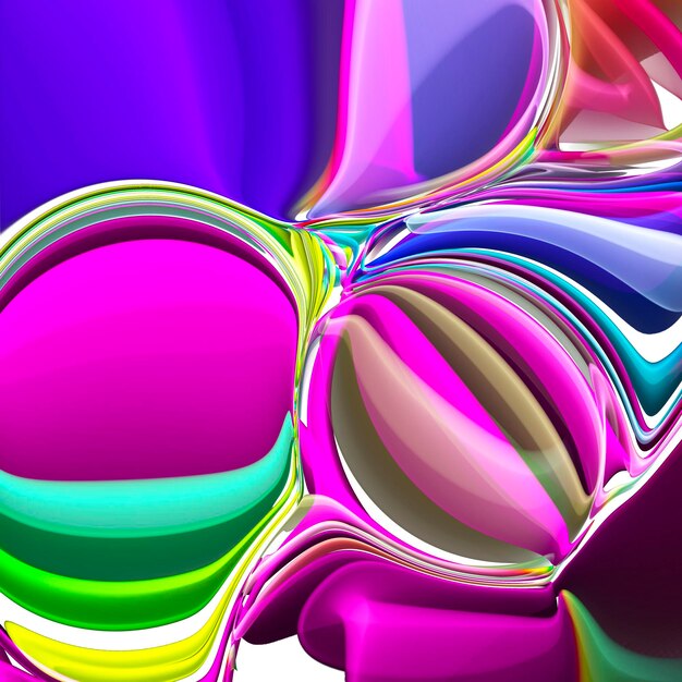 写真 3d 鮮やかなリラック 泡 抽象的な背景 グラディエント カラー コンピュータ グラフィック パステル カラー デザイン