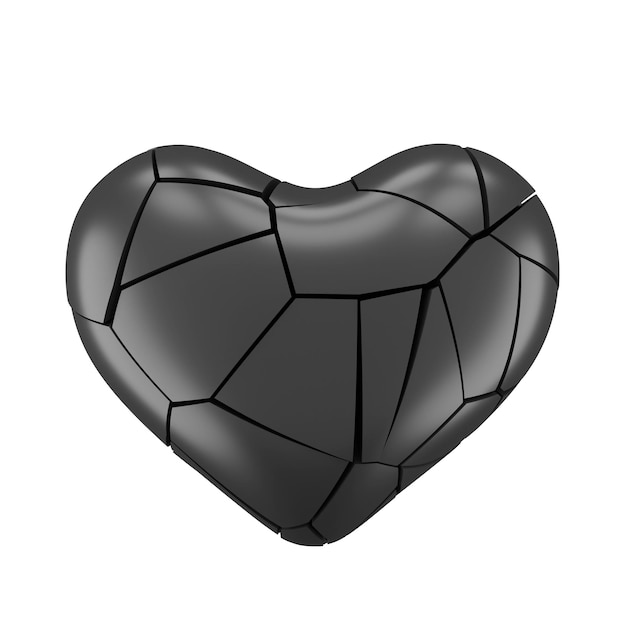 Photo 3d broken heart 3d illustration