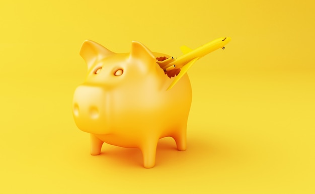 3d Broken Piggy Bank