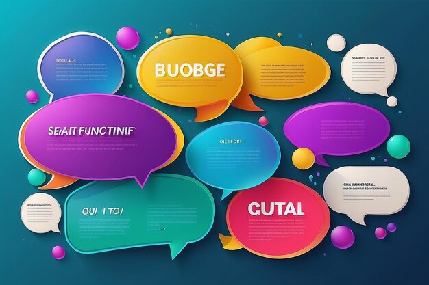 Foto 3d bubble getuigenis banner quote infographic social media post sjabloon