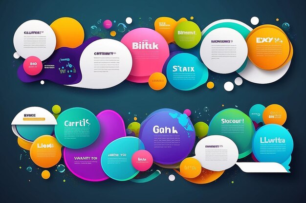 3D bubble testimonial banner quote infographic Social media post template designs for quotes