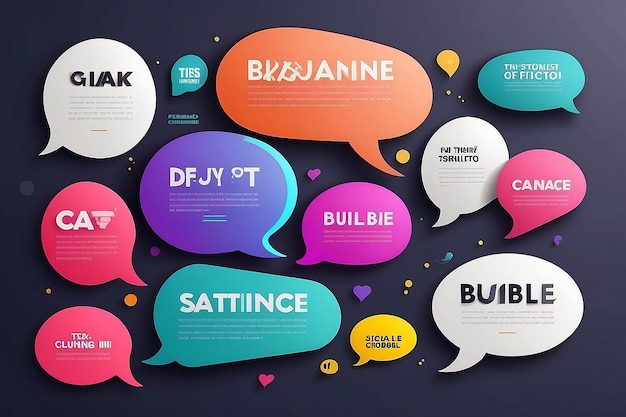 Photo 3d bubble testimonial banner quote infographic social media post template