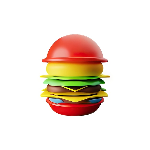 Foto 3d burger illustratie