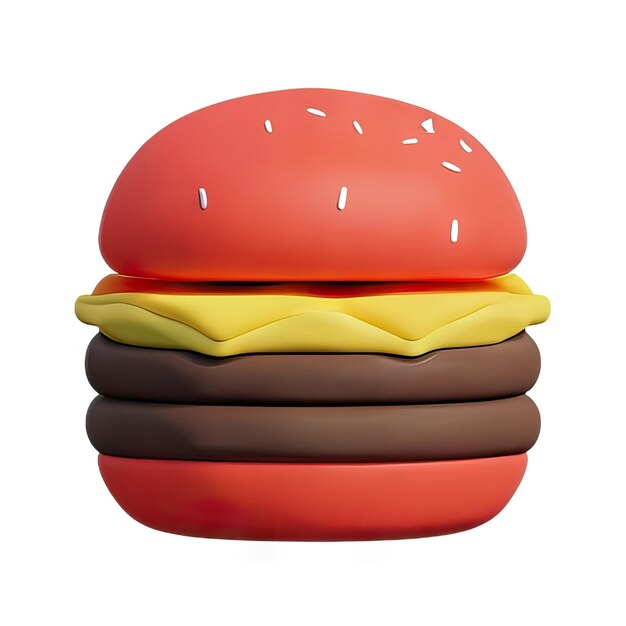 Foto 3d burger illustratie