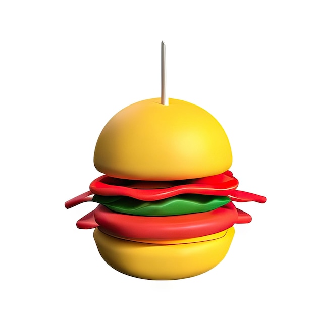 Foto 3d burger illustratie