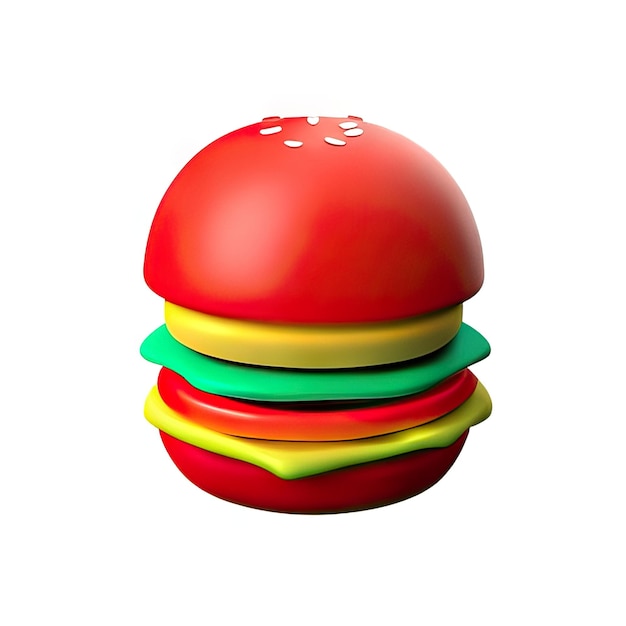 3D Burger illustratie