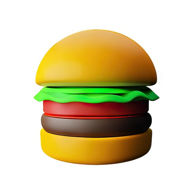 Foto 3d burger illustratie