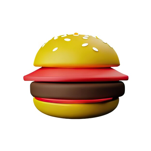 Foto 3d burger illustratie