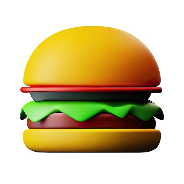 3D Burger illustration