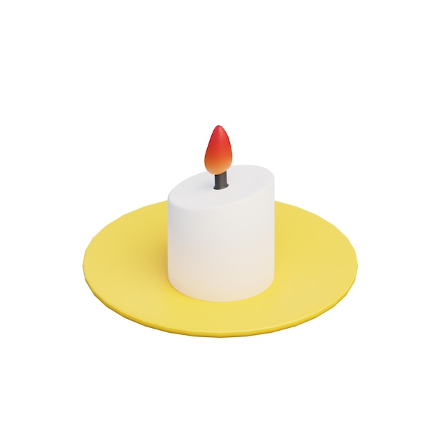 3D горящая свеча