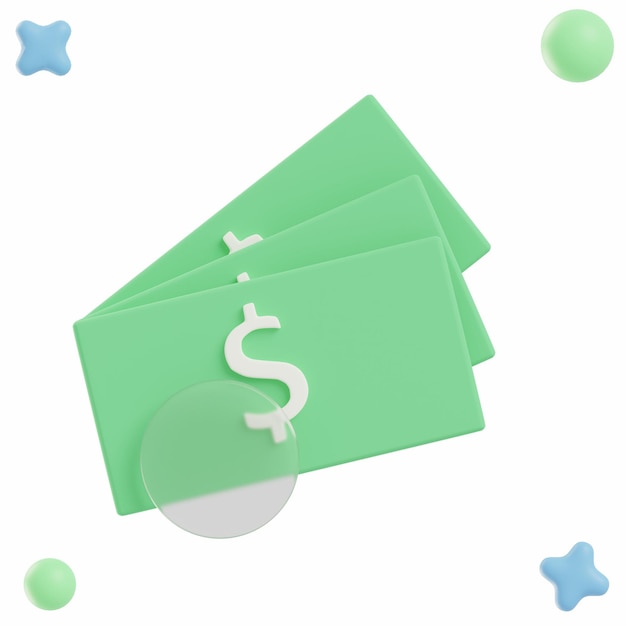 3D business money illustration